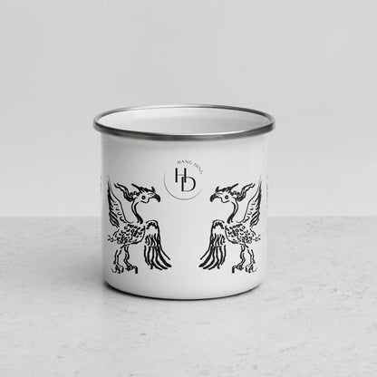 Black Giant Bird Artist design Enamel Mug